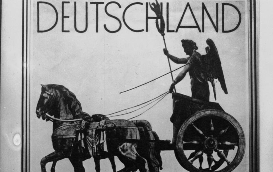 L'affiche pour les Jeux olympiques de 1936 à Berlin ; Mondial Photo-Presse (Paris) ; 1933 - Source BnF.