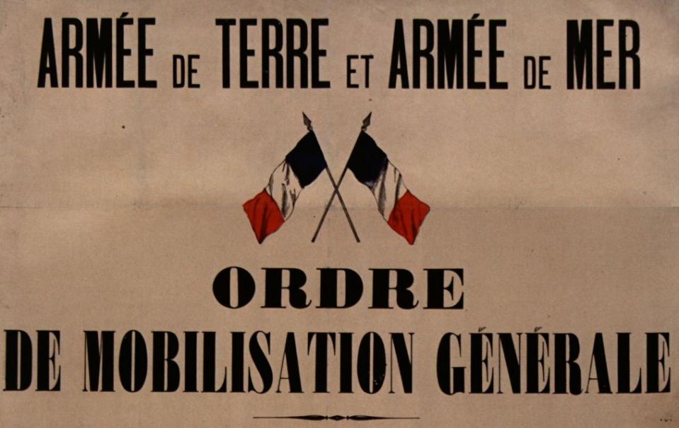 Armée de Terre et Armée de Mer. Ordre de mobilisation générale... Dimanche 2 août 1914 ; Imprimerie nationale (Paris) ; 1914 - Source BnF