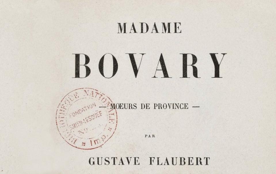 Madame Bovary, moeurs de province ; Gustave Flaubert ; M. Lévy frères (Paris) ; 1857